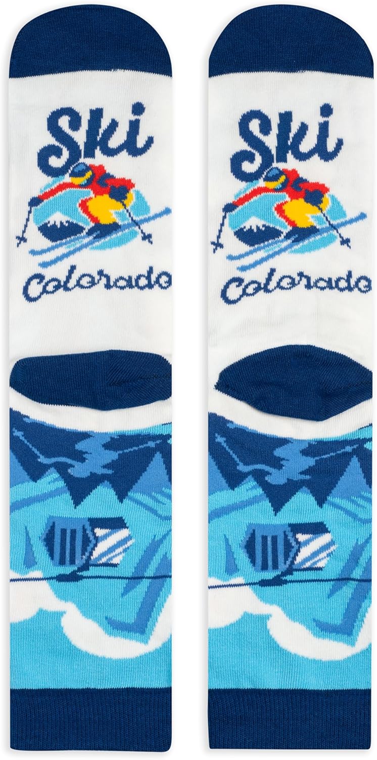 Lavley Ski Socks - Funny socks for skiers and snowboarders - Unisex novelty gift - Great for birthdays or holidays - Image 5